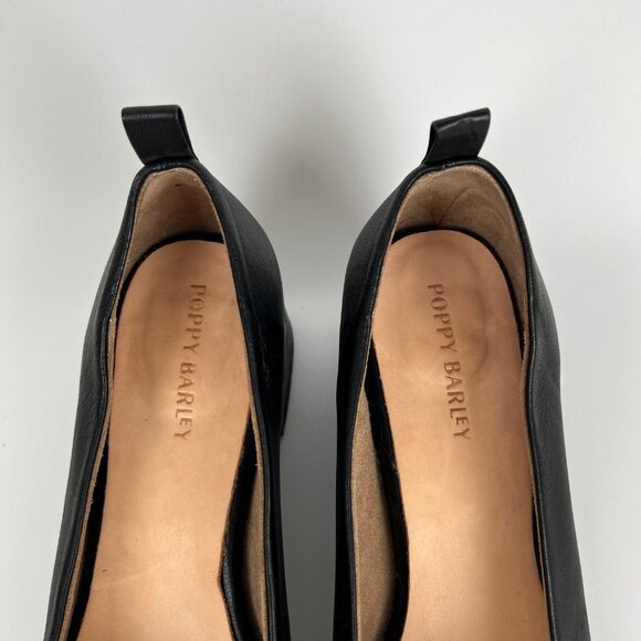 Poppy Barley The Daily Pump Leather Heel Square Toe Chunky Block Mary Jane Style - Picture 7 of 16